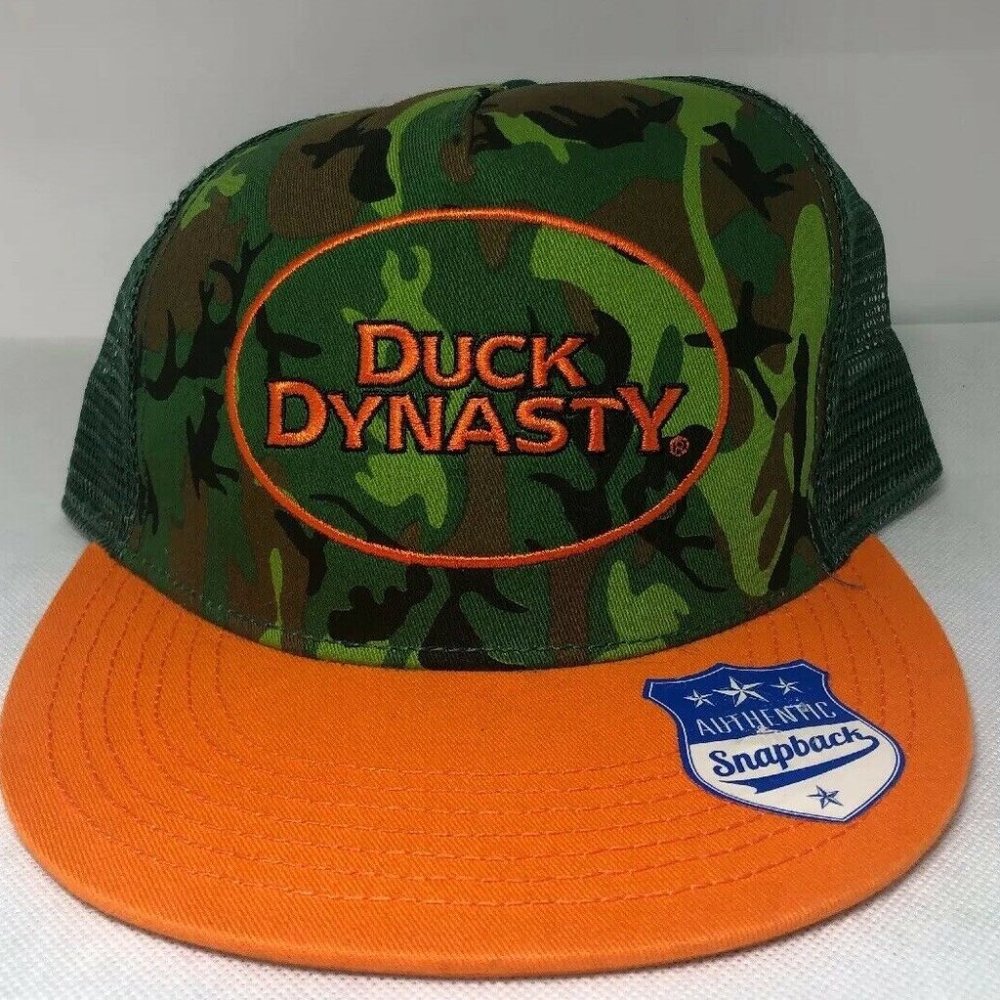 Duck Dynasty Snapback Trucker Hat Camo Orange A&E